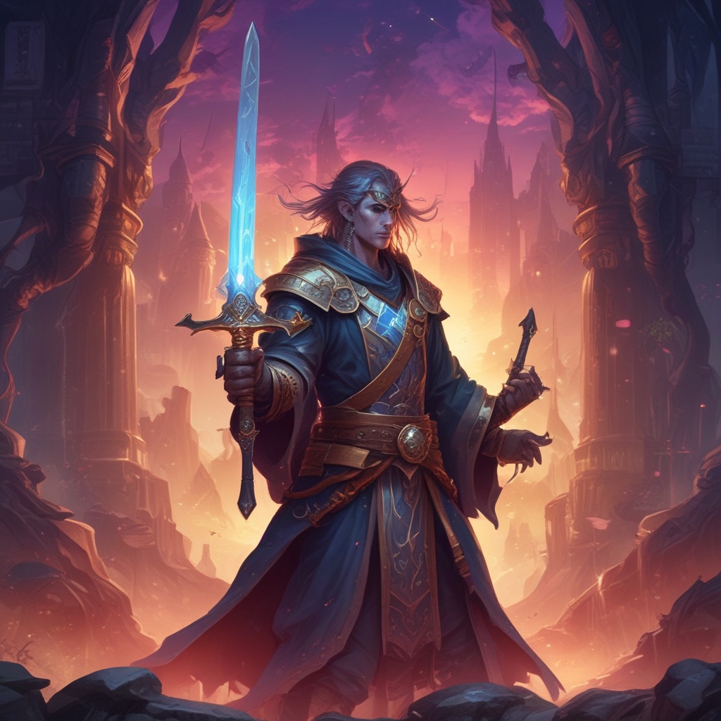 Sword and Magic Fantasy World Illustration